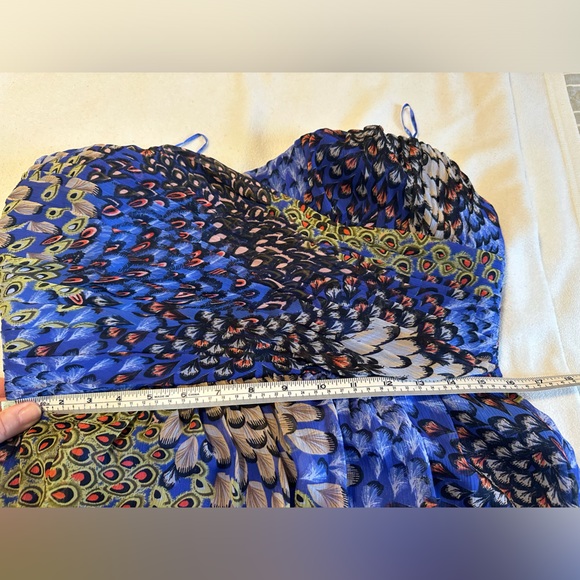 Max & Cleo Strapless Peacock Maxi Dress NWT - Picture 9 of 9